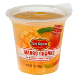 Del Monte Fruit Naturals Mango Chunks in Extra Light Syrup 7 oz cup, pack of 8