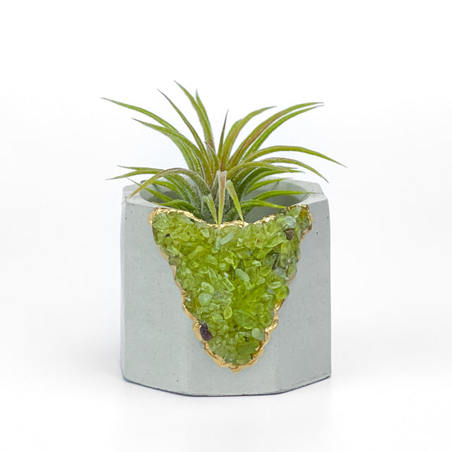 GREEN PERIDOT GEODE PLANTER