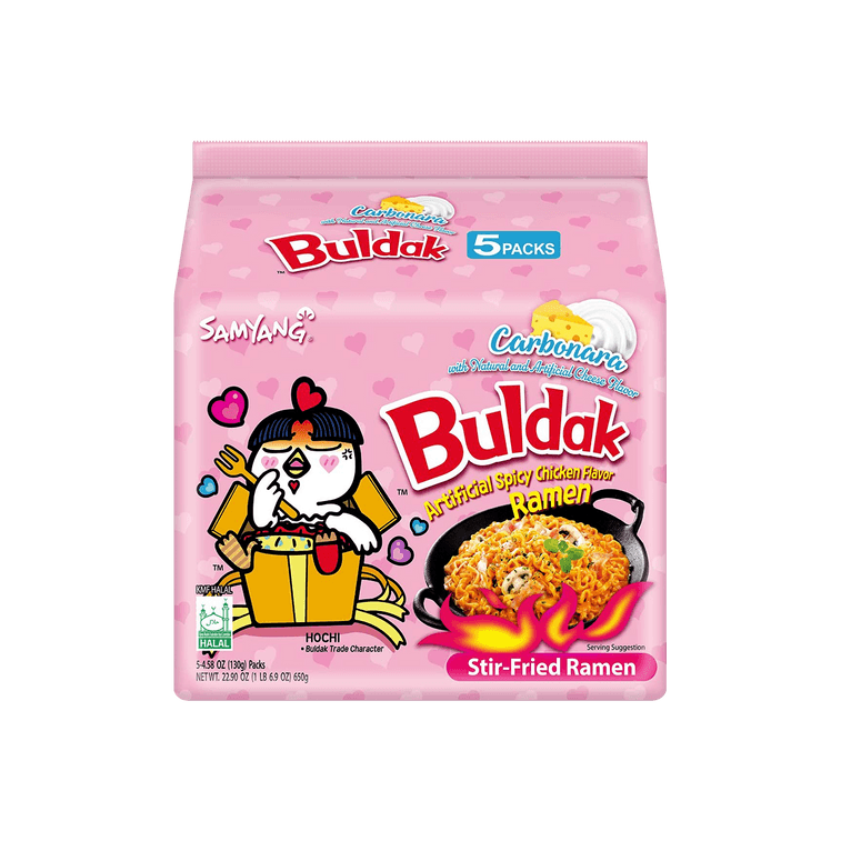 Samyang Buldak Spicy Ramen, Hot Chicken Ramen,  1 Bag with 5 Pack