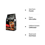 Cafe Pho Vietnamese 3in1 Instant Coffee Mix, Iced Milk Coffee, Cafe Sua Da, Single Serve Coffee Packets, Bag of 18 Sachets, Pack of 1-15 Months Shelf Life