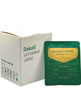 Dakoli Premium Vietnamese Coffee - Pour Over and Single-Serve Coffee, Medium Roast, 100% Robusta Coffee - 10 Bags/ 1 Box