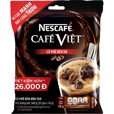 Nescafe Cafe Viet Black Iced Instant Coffee Drink Mix 35 Sachets x 16g