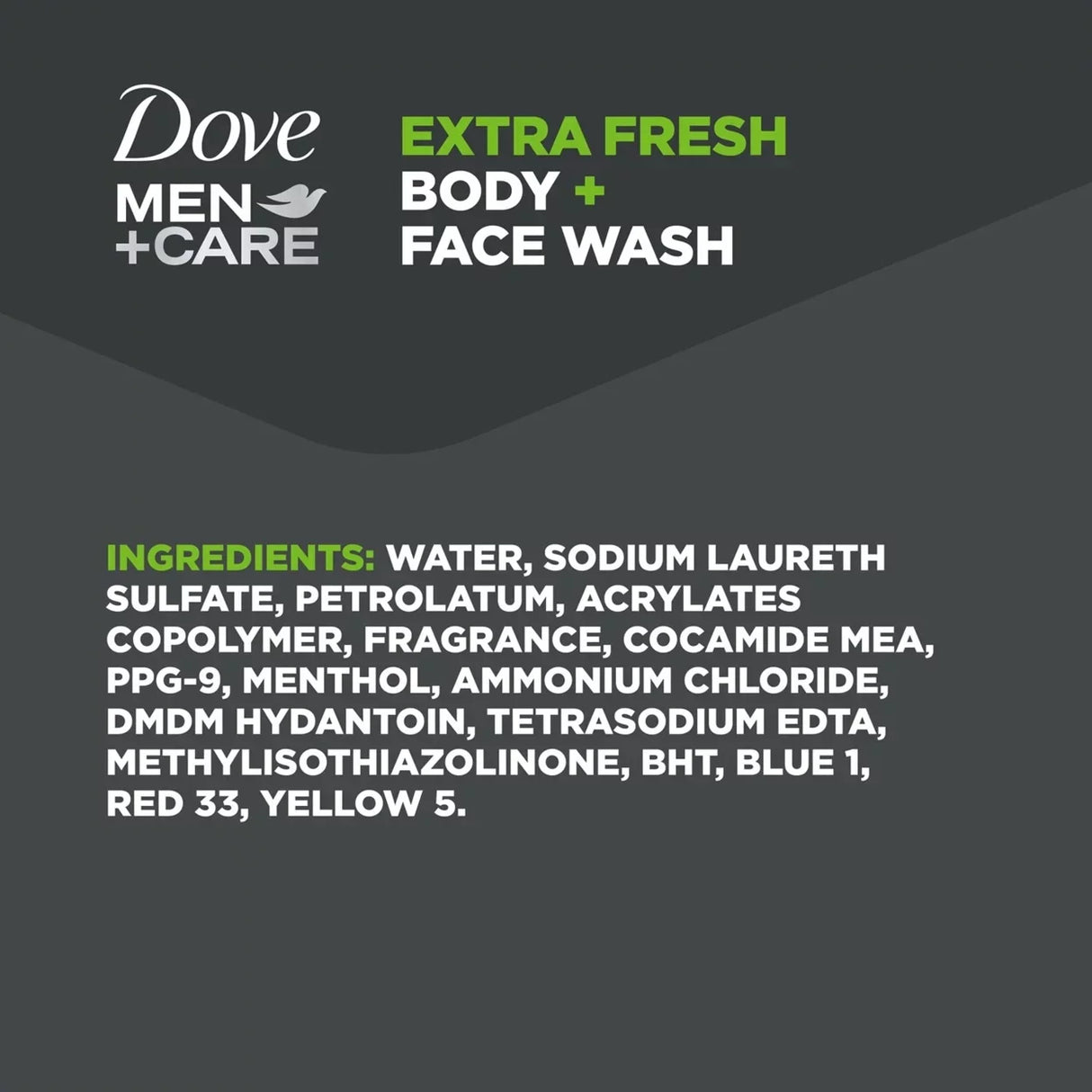 Dove Men+Care Body and Face Wash Extra Fresh, 30 Fluid Ounce (Pack of 2)