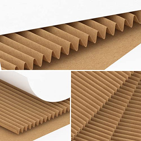 EYMPEU 11x8x2 Inches Shipping Boxes Set of 20 White Corrugated Cardboard Mailing Boxes for Packaging, Small Business, Literature, Mailer