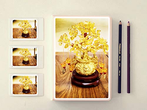 Feng Shui Citrine/Citrine Money Tree and Citrine Tree, Faucet Crystal Tree/Chinese Dragon Fortune Crystal Tree/Gift Tree (Yellow)