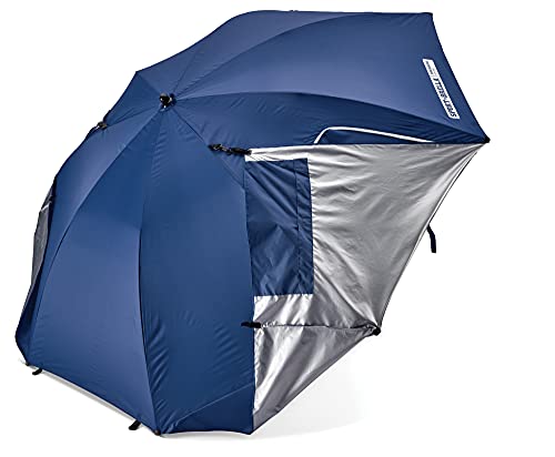 Umbrella Shelter for Sun and Rain Protection (8-Foot, Blue) UPF 50+