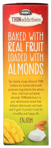 Nonni's THINaddictives Almond Thin Cookies - 3 Boxes Mango & Coconut Almond Cookies - Sweet Crunchy & Chewy Almond Cookie Thins - Biscotti Individually Wrapped Cookies - Kosher Coffee Cookies - 4.4 oz
