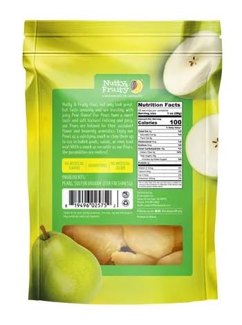 Nutty & Fruity Unsweetened Dried Pears 18 oz. No Artificial Flavors. No Artificial Colors.