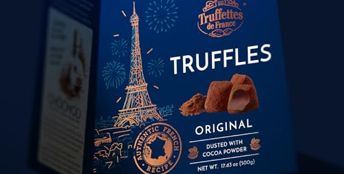 Chocmod Truffettes de France Natural Truffles, Plain, 1000-Gram Boxes (Pack of 2)