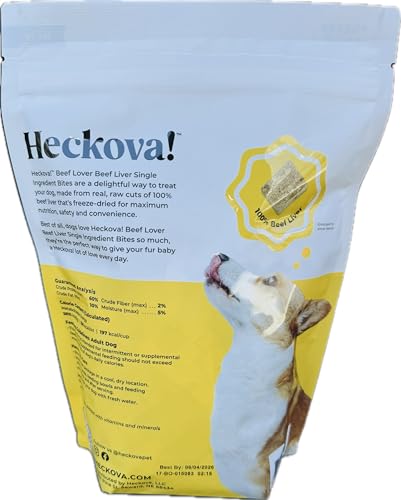 Beef Lover Beef Liver for Dogs Heckova Single Ingredient Bites 14 oz