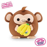 Snackles Series 2 Monkey & Dole 8 Inch Plush by ZURU, Ultra Soft Plush, Collectible Plush with Real Licensed Brands, Stuffed Animal, Giftable