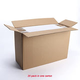 Dakoli Supplies 11x8x2 Inch Shipping Boxes 20 Pack Corrugated Cardboard Box Mailer for Small Business Mailing Packing, White