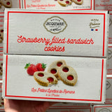 Maison Jacouemart Strawberry Sandwich Cookies 36 / 0.91 oz Strawberry Filled Sandwich Cookies