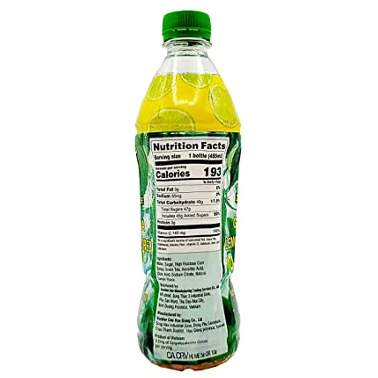 Zero Degree Green Tea Lemon Flavor 15.4 Fl Oz