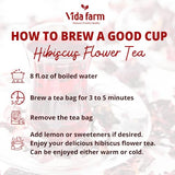 75 Hibiscus Tea Bags, Natural Dried Hibiscus Flowers Tea Bags