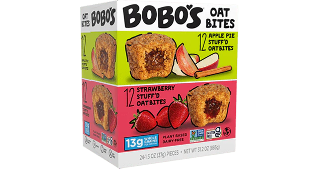 Bobo's Oat Bites Variety Pack Stuff'd Apple Pie/Strawberry 1.3 Oz Each (24 Count)