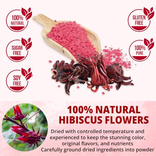 75 Hibiscus Tea Bags, Natural Dried Hibiscus Flowers Tea Bags