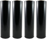 VPTAPE 18" x 1500ft x 80 Gauge Black Pallet Stretch Wrap Film [Pack of 4 Rolls, 1500' Per Roll, Total 6000']