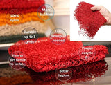 Kitchen Sponge, Multi Purpose Dishwasher, Heavy Duty Dishwashing Lưới Rửa Chén (1 Pieces, Red)