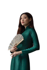 A44 Green Ao Dai Gam No Pants Ao dai Vietnam Vietnamese Traditional Ao Dai For Women, Ao Dai For Women, Vietnamese Dress For Women, Ao Dai Dress For Women ao dai Tet Lunar New Year (2XL)