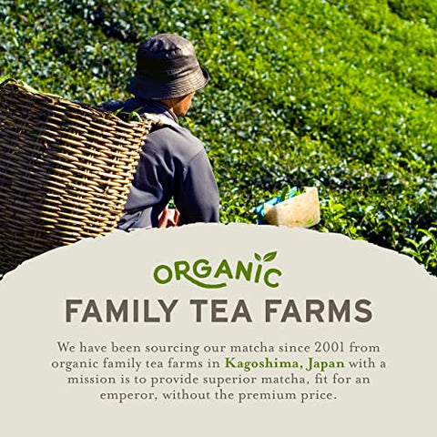 SEN CHA Naturals Organic Everyday Matcha Powder, Authentic Japanese Matcha Green Tea Powder, Premium First & Second Harvest Culinary Grade Organic Matcha Tea, Lattes & Baking, 12oz Bag (1 Pack)