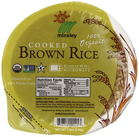 Steamed Brown Rice Bowl, Organic, Microwaveable, 7.4 OZ Bowls (Pack Of 12)