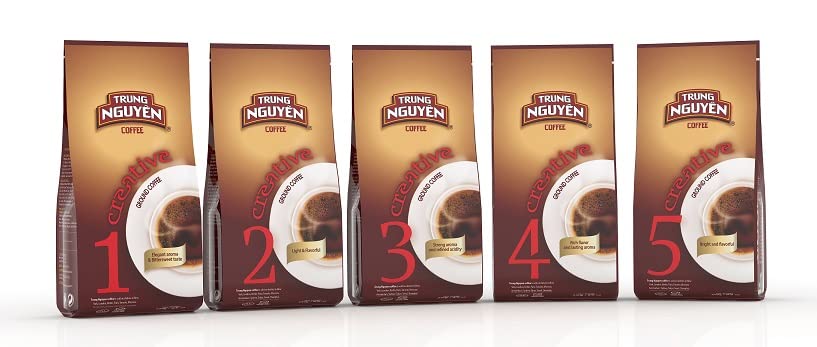 Trung Nguyen Creative Coffee, Roasted Ground Coffee, Vietnamese Coffee 8.8 oz bag