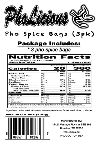 Pho Spice Bag | Vietnamese Pho Spices | Five-Spice Seasoning