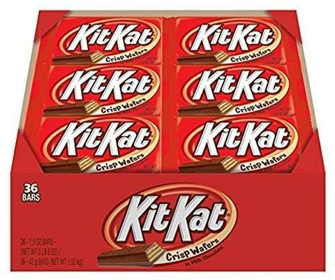 KIT KAT Milk Chocolate Wafer Candy Bars, 1.5 oz (36 Count)