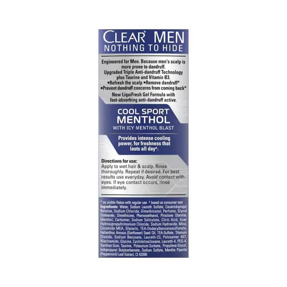 SnowClear Clear Men's Anti-Dandruff Shampoo 165 ml and Conditioner 50ml (Pack of 2)