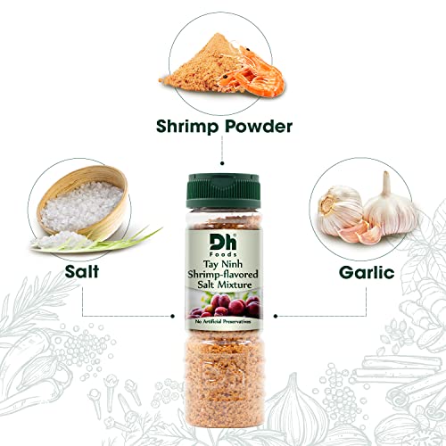 Dh Foods Shrimp Salt (Pack of 2) | Vietnamese seasoning salt | For fruits and vegetables | NO Synthetic Color - NO Artificial Preservative | 4 oz Net Wt.