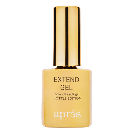 Apres Nail Extend Gel Soak Off | Soft Gel, Gel-X Tips Adhesive 15ml / 0.5oz | Premium Quality | Gold Bottle Edition | Easy application/ applicator Easy removal
