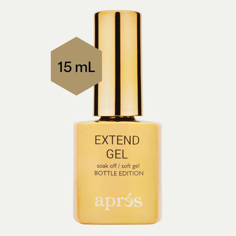 Apres Nail Extend Gel Soak Off | Soft Gel, Gel-X Tips Adhesive 15ml / 0.5oz | Premium Quality | Gold Bottle Edition | Easy application/ applicator Easy removal