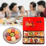 ONETANG Assorted Lava Mooncakes, 流心月饼, 8种口味, Mid-Autumn Festival Mix Lave Cakes, 2024 Freshly Baked, Mid-Autumn Festival, Family Gifts, Hui Jia 回家, 14.1oz (400 g)