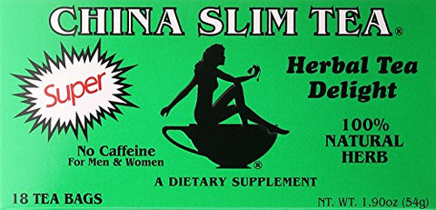 China Slim Tea Super Slim Dieter's Delight All Natural 18 Tea Bags
