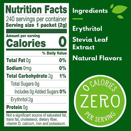 Truvia Original Calorie-Free Sweetener from the Stevia Leaf Packets, 16.9 oz Box, 400 Count (Pack of 1)