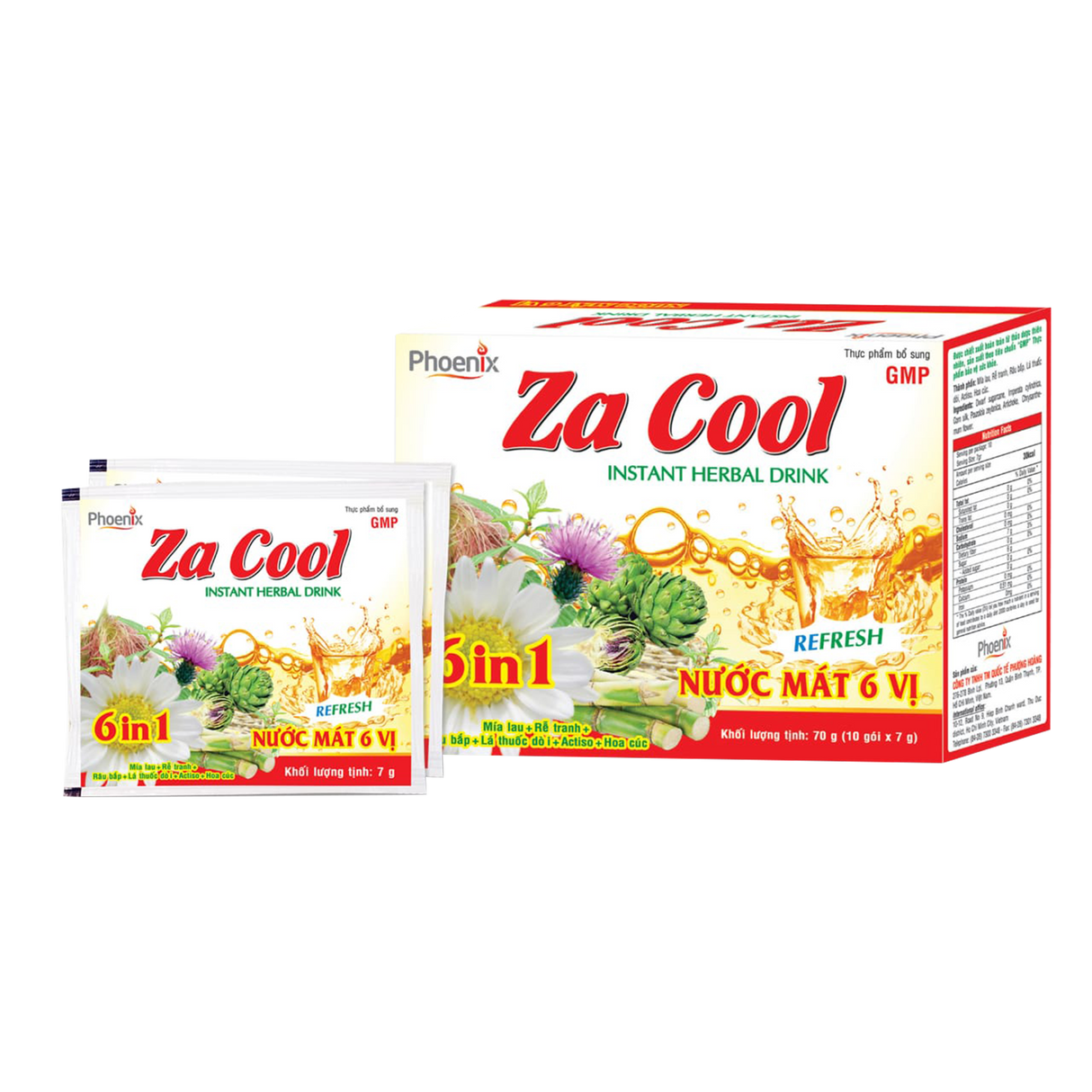 Za Cool Instant Drink Herbal Tea (10 sachet x 7g)