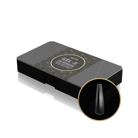 Apres Nail Gel-X Sculpted Coffin Extra Long Box of Tips | 250 Gel-X Tips | Premium Quality | 10 Sizes 0-9 | No Size 00 Included | 2022 Version