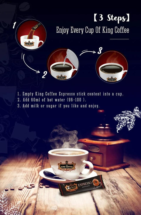 King Coffee Espresso, Vietnamese Instant Coffee Arabica, Medium Dark Roast, Trung Nguyen G7 Vietnamese Coffee Drip Gift Set, Vinacafe Nguyen Cafe, 15 Packets x 2.5g, Pack of 1