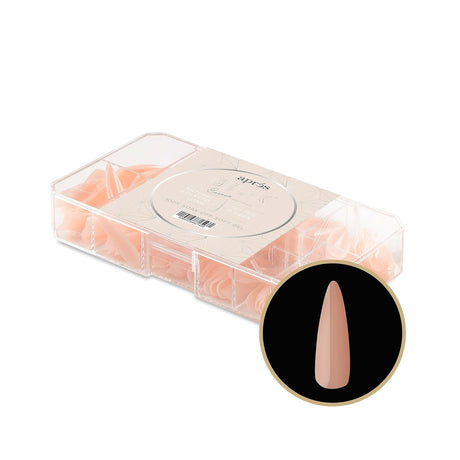 Apres Neutrals Gel-X Emma Box Of Nail Tips, 11 Sizes 00-9, Soft Gel Tip Box (150pcs) (Natural Stiletto Long, 150)