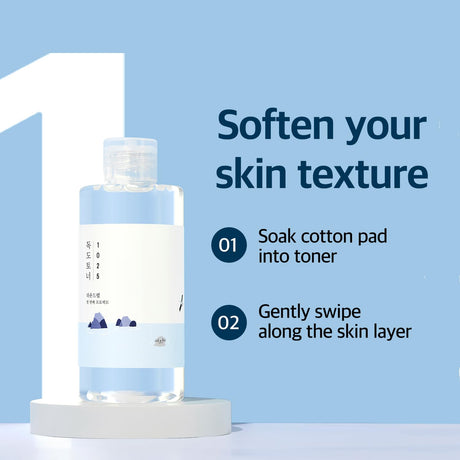 ROUND LAB Dokdo Toner | Exfoliate Dead Skin Cells, Replenish Skin with Long Lasting Moisture, Hydrating, Watery Type Toner (6.76fl.oz)