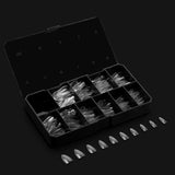 Apres Gel-X Natural Stiletto Short Box of Nail Tips, 500pcs, 10 Sizes 0-9, Soft Gel Tip Box