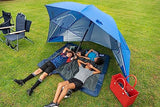 Umbrella Shelter for Sun and Rain Protection (8-Foot, Blue) UPF 50+