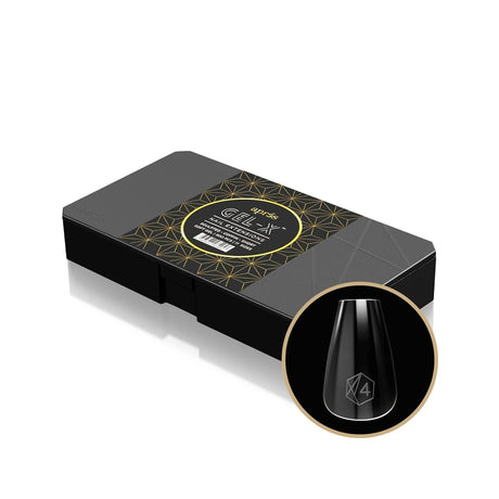 Aprés Gel-X® Sculpted Coffin Short Tip Box | 500pc Gel-X Tips, 11 Sizes 00-9, Premium Quality