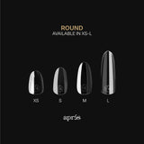 Apres Gel-X® Round Box of Nail Tips | 280 Gel-X Tips, Soft Tips, 14 Sizes 00-9 | Half-sizes Included (Natural Round Extra Short, 280.00 Fl Oz (Pack of 1))