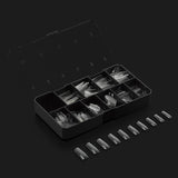 Apres Gel-X Natural Square Long Box of Nail Tips, 500pcs, 10 Sizes 0-9, Soft Gel Tip Box