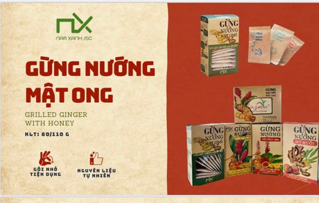 Grilled Ginger with Honey Gung Nuong Mat Ong Traditional Vietnamese Ginger Snack 14 sticks/box