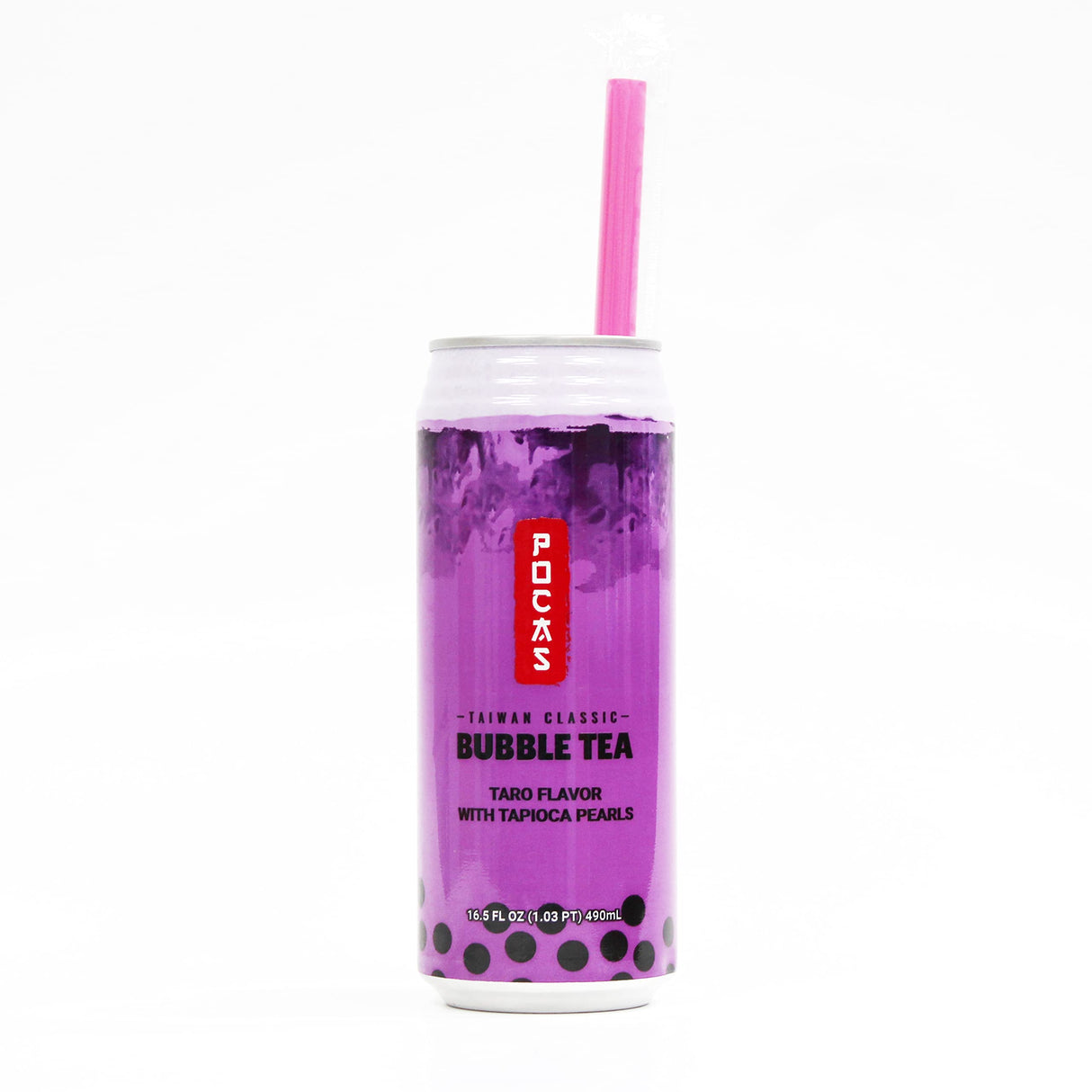 Pocas Bubble Tea with Tapioca Pearls, Variety Pack 8 can(16.5oz) (Taro x2, Brown Sugar x2, Matcha x2, Honey Dew x 2)