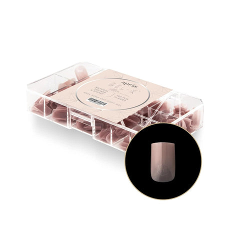Aprés Nail Neutrals Gel-X Mia Natural Square Extra Short & Natural Stiletto Short Box of Tips Bundle | Includes 300 Gel-X Tips | Premium Quality | 11 Sizes 00-9