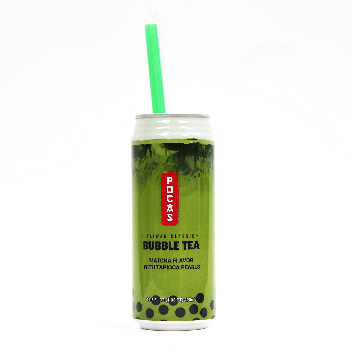 Pocas Bubble Tea with Tapioca Pearls, Variety Pack 8 can(16.5oz) (Taro x2, Brown Sugar x2, Matcha x2, Honey Dew x 2)